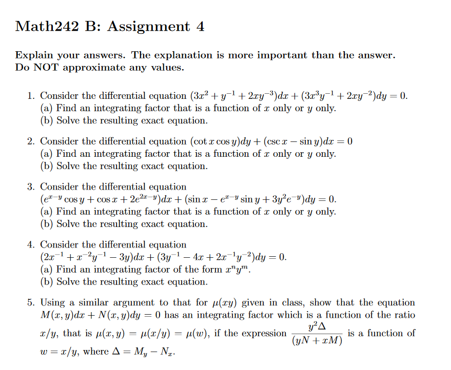 q-3-find-the-integrating-factor-and-solve-the-exact-solution-consider